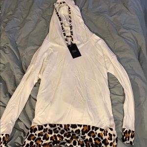 Pink lily boutique hooded long sleeve top